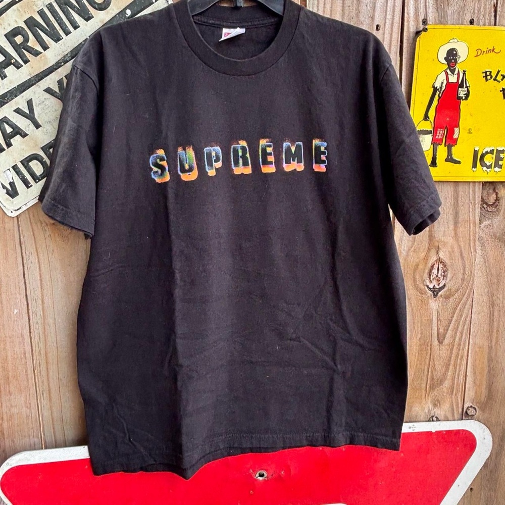 Supreme Black Spell out Authentic Tshirt Size M